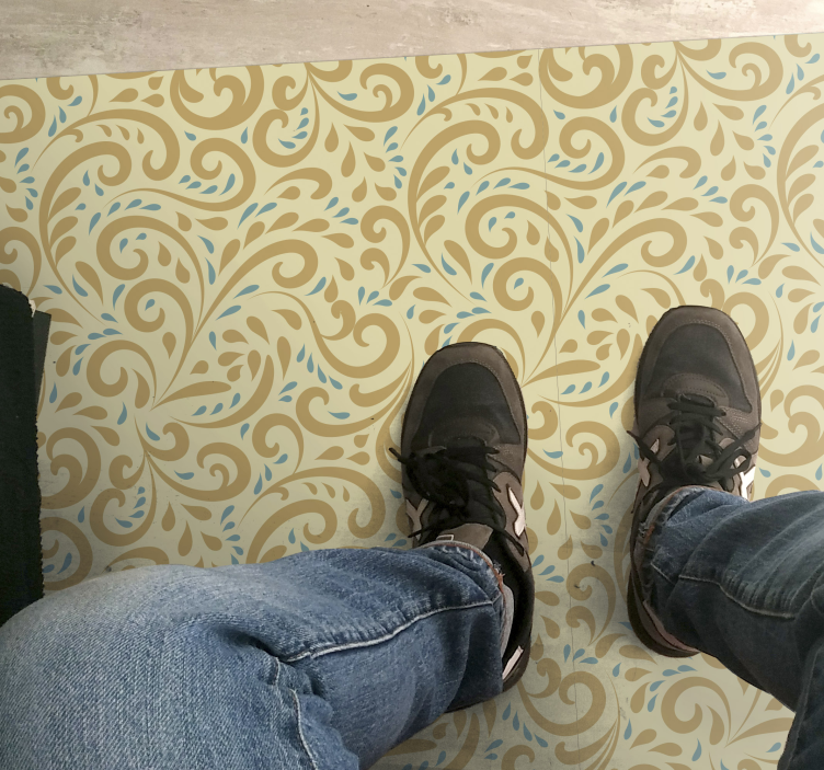 乙烯基花草地毯植物漩涡元素 - TenStickers