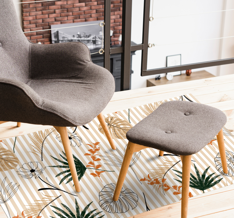 乙烯基花草地毯 植物主题 - TenStickers