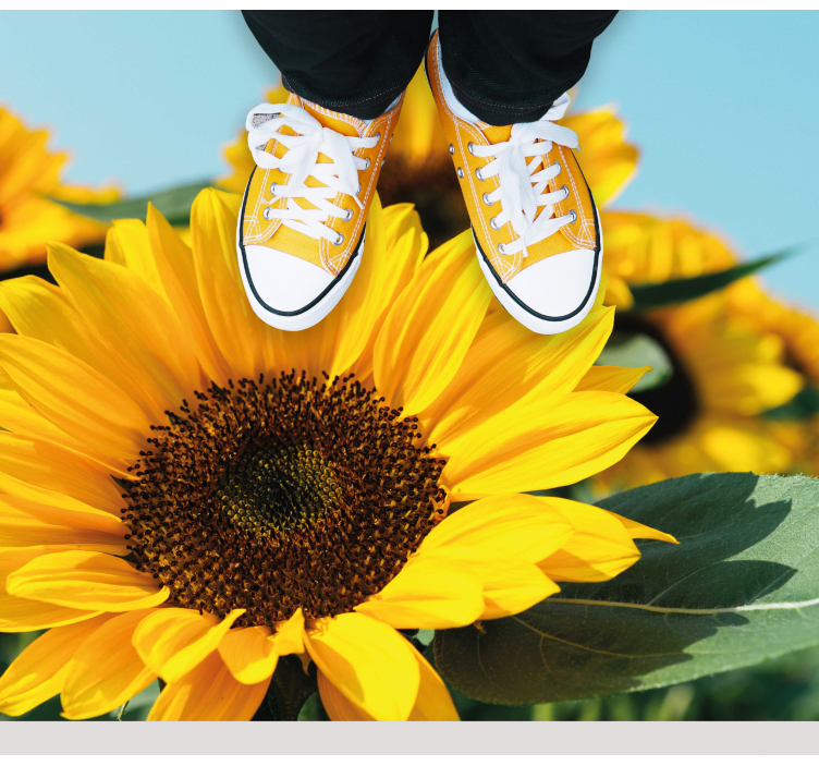 乙烯基花草地毯明亮的向日葵设计 - TenStickers