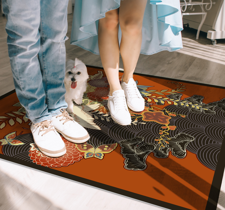 乙烯基花草地毯精致植物元素 - TenStickers