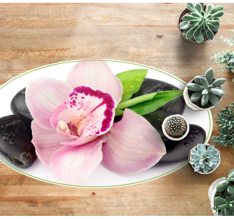 乙烯基花草地毯优雅兰花组合 - TenStickers