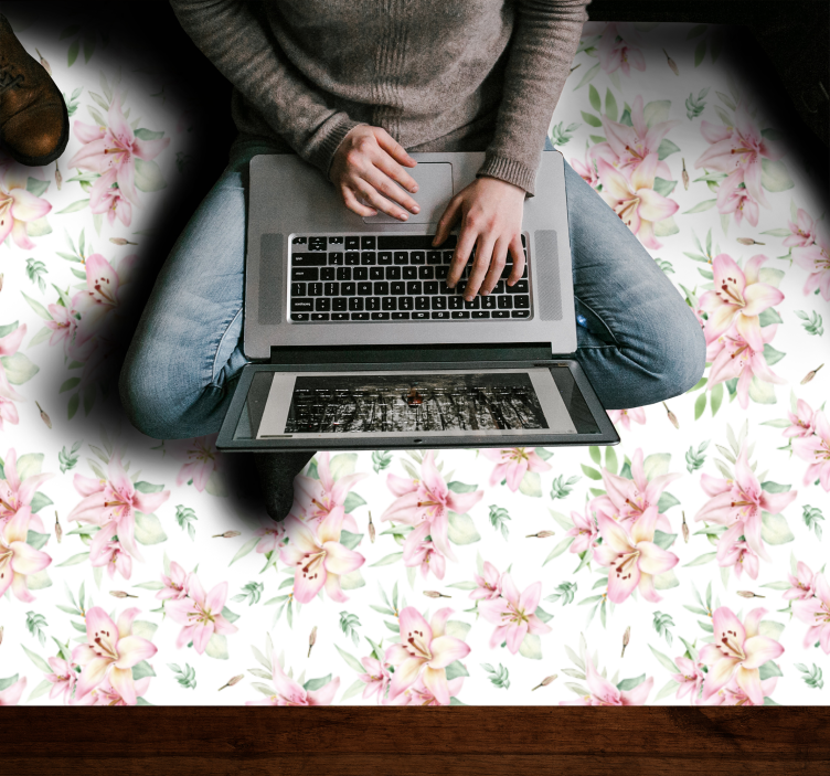 乙烯基花草地毯 花 开花 优雅 - TenStickers