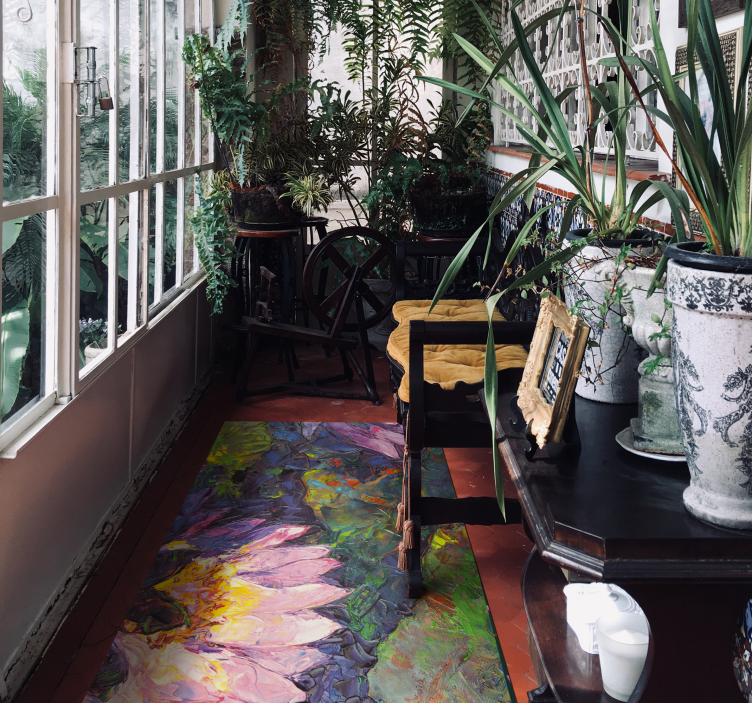 乙烯基花草地毯 印象派花卉 - TenStickers