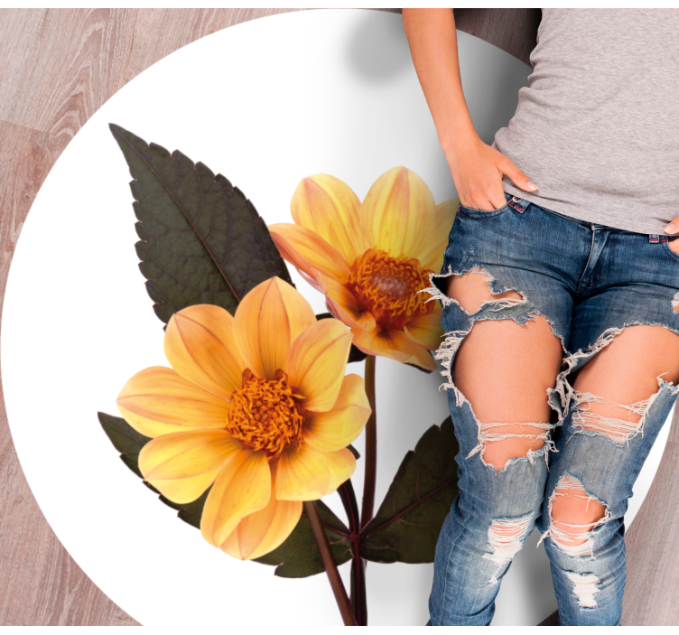 乙烯基花草地毯 生机勃勃的花朵构图 - TenStickers