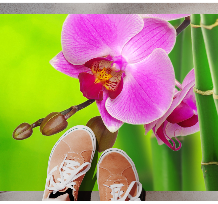 乙烯基花草地毯兰花绽放之悦 - TenStickers