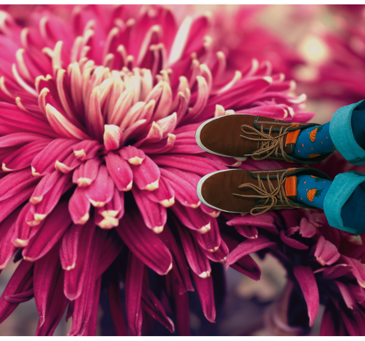 乙烯基花草地毯仿真菊花设计 - TenStickers