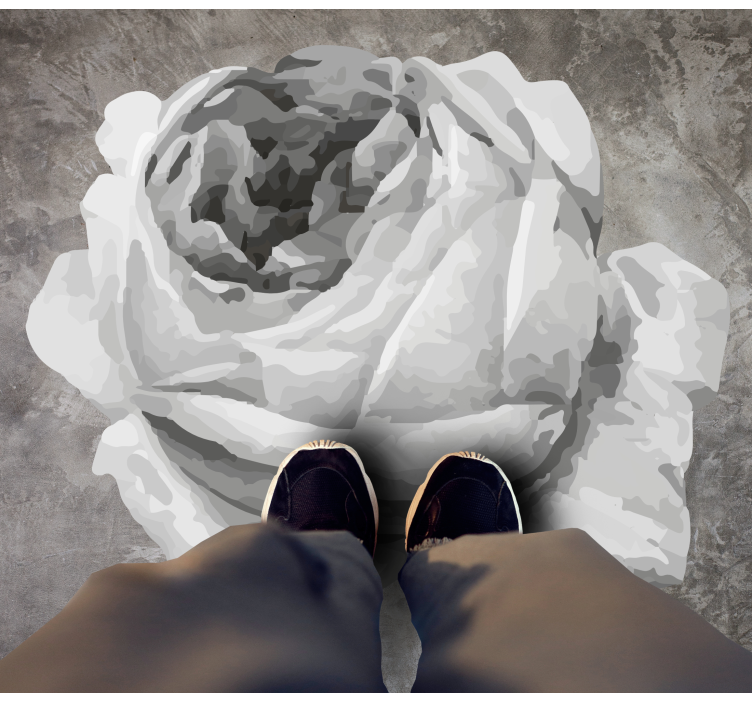 乙烯基花草地毯玫瑰绽放 - TenStickers