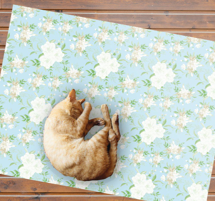 乙烯基花草地毯 宁静的花香优雅 - TenStickers