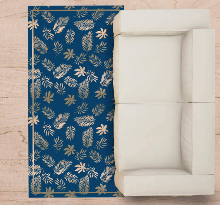 乙烯基花草地毯 热带树叶图案 - TenStickers