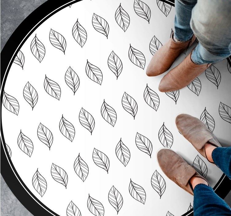 乙烯基花草地毯 植物学轮廓 - TenStickers