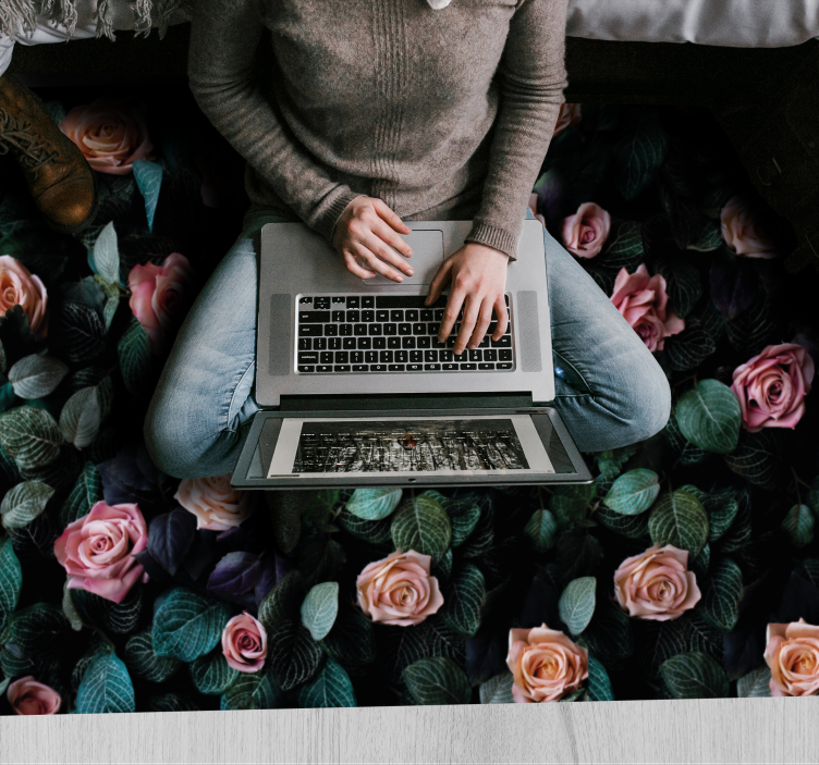 乙烯基花草地毯 花卉植物意象 - TenStickers