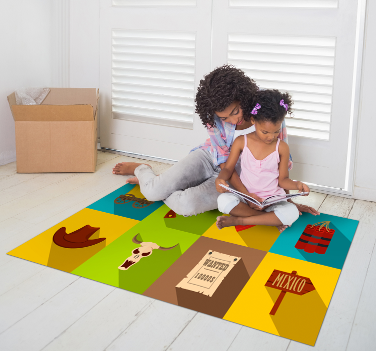 乙烯基地毯游戏 西部冒险 - TenStickers