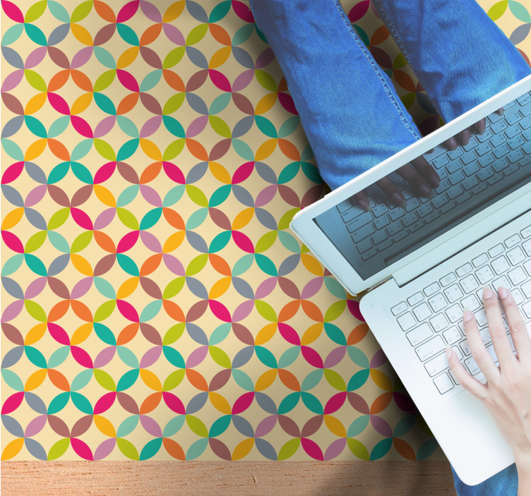 乙烯基地毯几何 多彩的几何 - TenStickers