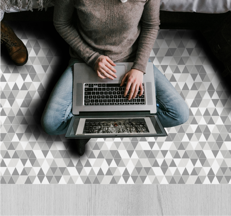 乙烯基地毯几何 几何三角形图案 - TenStickers