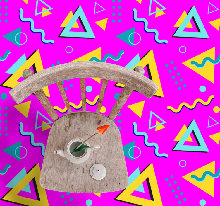 乙烯基地毯几何八十年代孟菲斯图案 - TenStickers