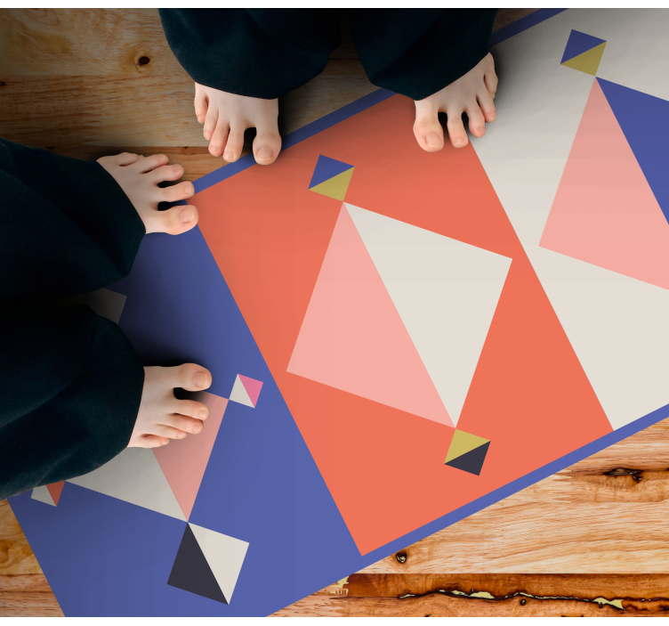 乙烯基地毯几何抽象现代形式 - TenStickers