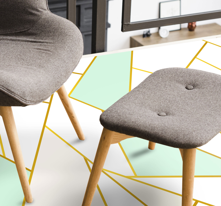 乙烯基地毯几何 棱角分明的粉彩马赛克 - TenStickers