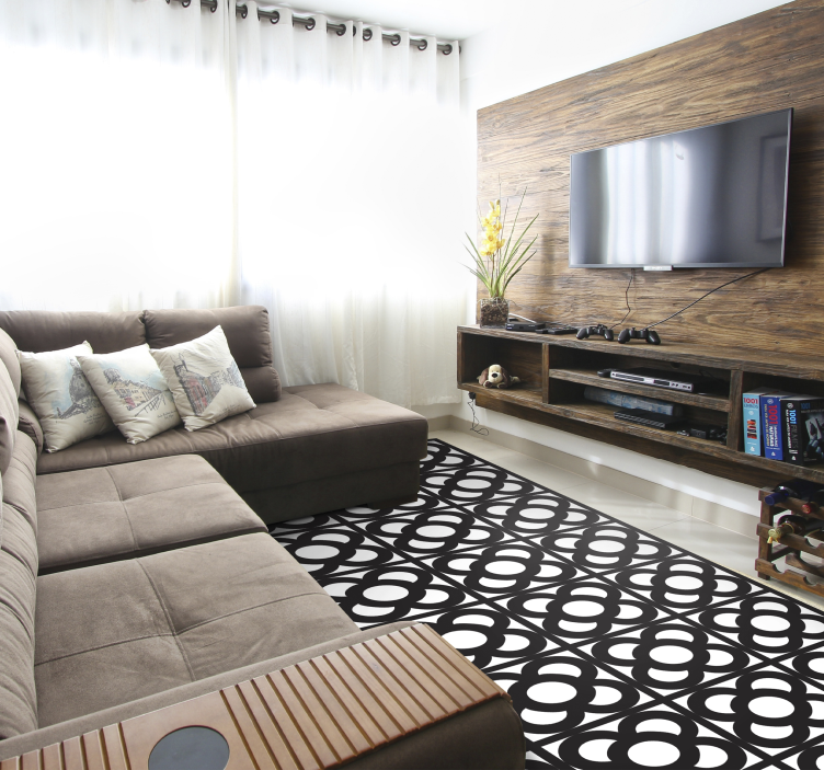 乙烯基地毯几何 圆形图案 - TenStickers