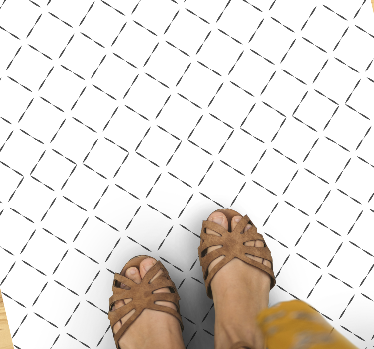 乙烯基地毯几何连续线条图案 - TenStickers