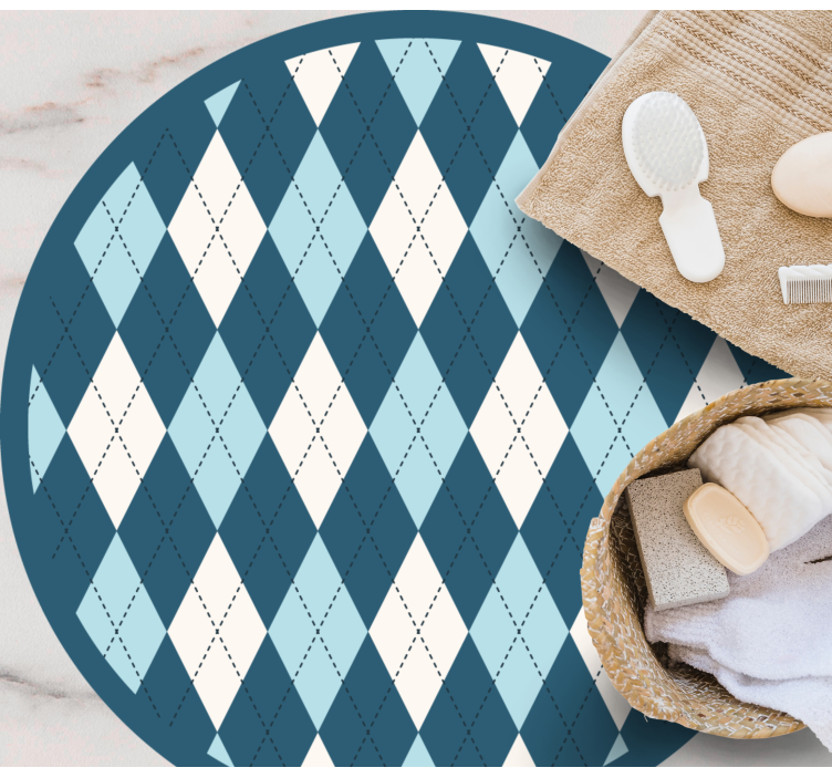 乙烯基地毯几何展现钻石图案优雅 - TenStickers