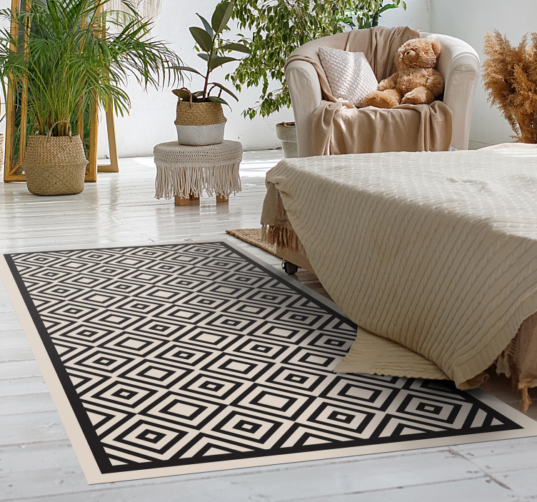 乙烯基地毯几何钻石图案游戏 - TenStickers