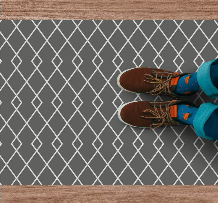 乙烯基地毯几何优雅菱形排列 - TenStickers