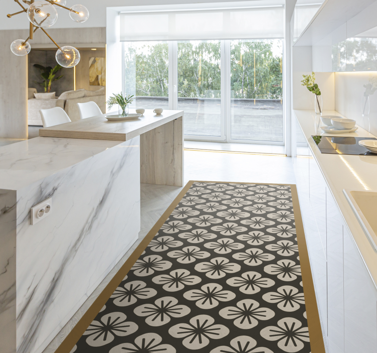 乙烯基地毯几何 花卉几何图案 - TenStickers