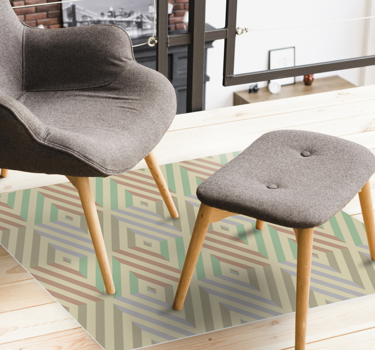 乙烯基地毯几何 几何和谐 - TenStickers