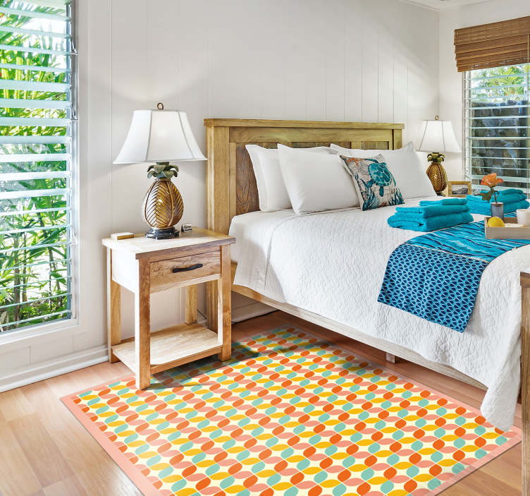 乙烯基地毯几何 几何六边形 - TenStickers