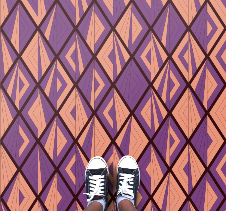 乙烯基地毯几何 几何图案和谐 - TenStickers