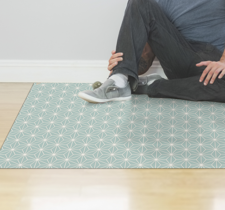 乙烯基地毯几何绿色星爆 - TenStickers