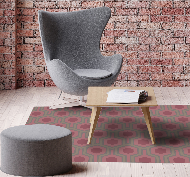 乙烯基地毯几何蜂窝结构 - TenStickers