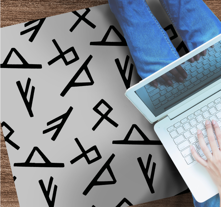 乙烯基地毯几何时尚黑色图形 - TenStickers