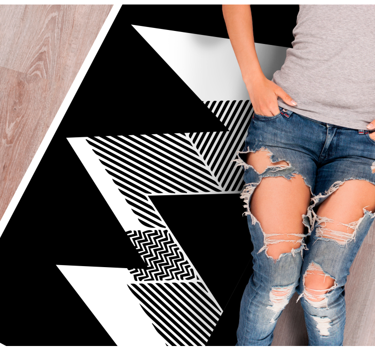 乙烯基地毯几何时尚之锯齿图案 - TenStickers