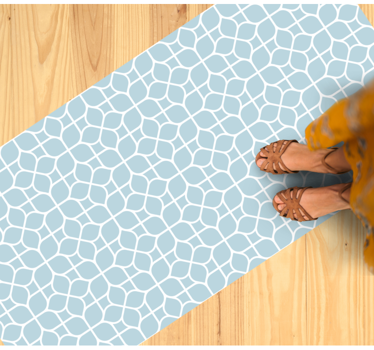 乙烯基地毯几何白色与灰色元素 - TenStickers