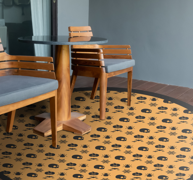 乙烯基地毯万圣节 怪异的圆形图案 - TenStickers