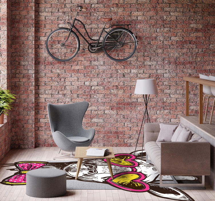 原始的时髦长颈鹿乙烯基地毯 - TenStickers