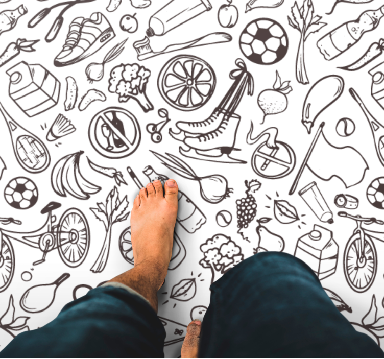 乙烯基地毯适合活跃生活方式的标志 - TenStickers