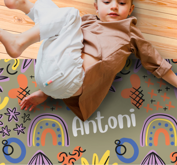 乙烯基地毯色彩缤纷的彩虹图案 - TenStickers