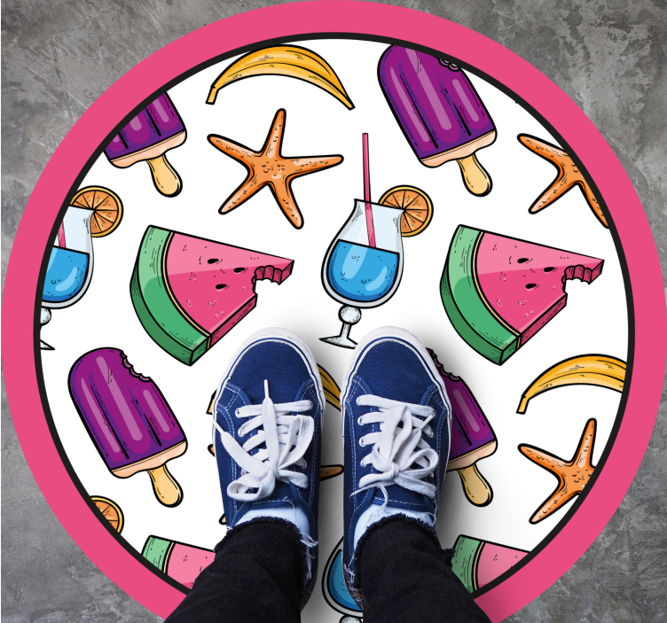 乙烯基地毯色彩缤纷的夏日美味 - TenStickers