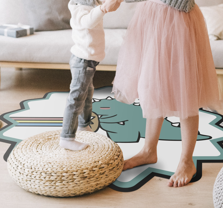 乙烯基地毯恐龙彩虹呼吸 - TenStickers