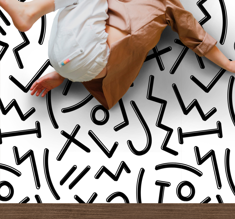 乙烯基地毯 动态抽象线条 - TenStickers