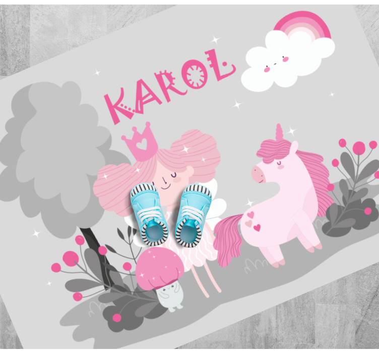 乙烯基地毯 梦幻童话场景定制名称 - TenStickers