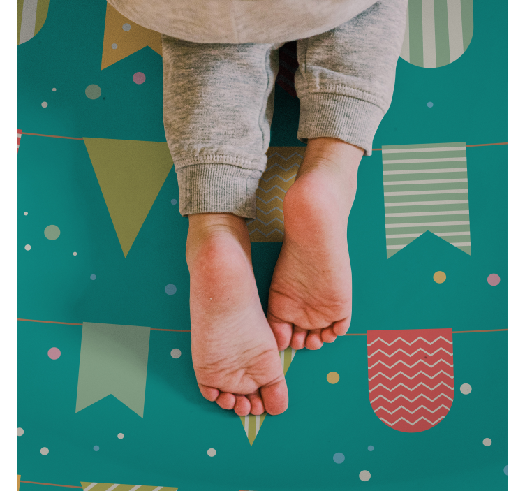 乙烯基地毯 儿童 节日彩旗 - TenStickers