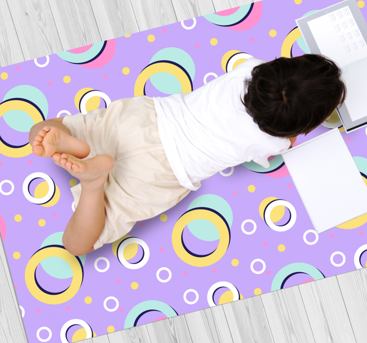 乙烯基地毯生动的圆形元素 - TenStickers