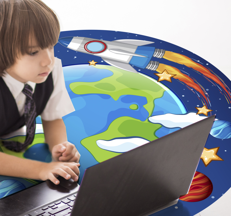 乙烯基地毯 儿童 行星轨道 - TenStickers