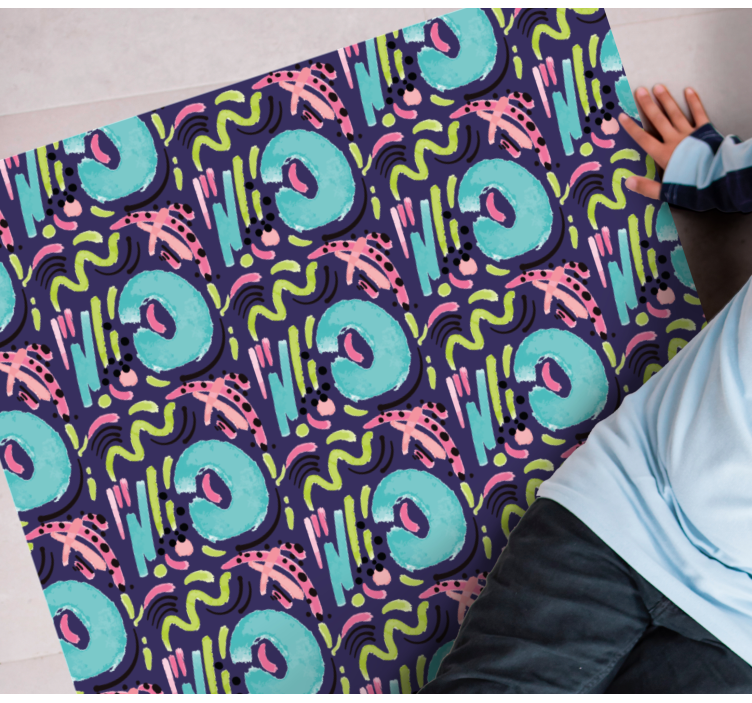 乙烯基地毯 活泼多彩的图案 - TenStickers