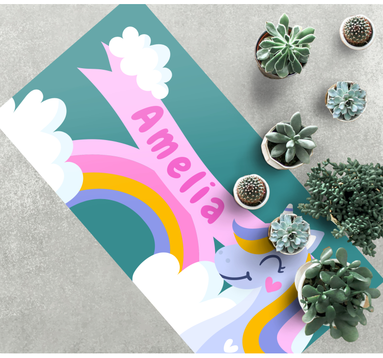 乙烯基地毯彩虹独角兽服装 - TenStickers