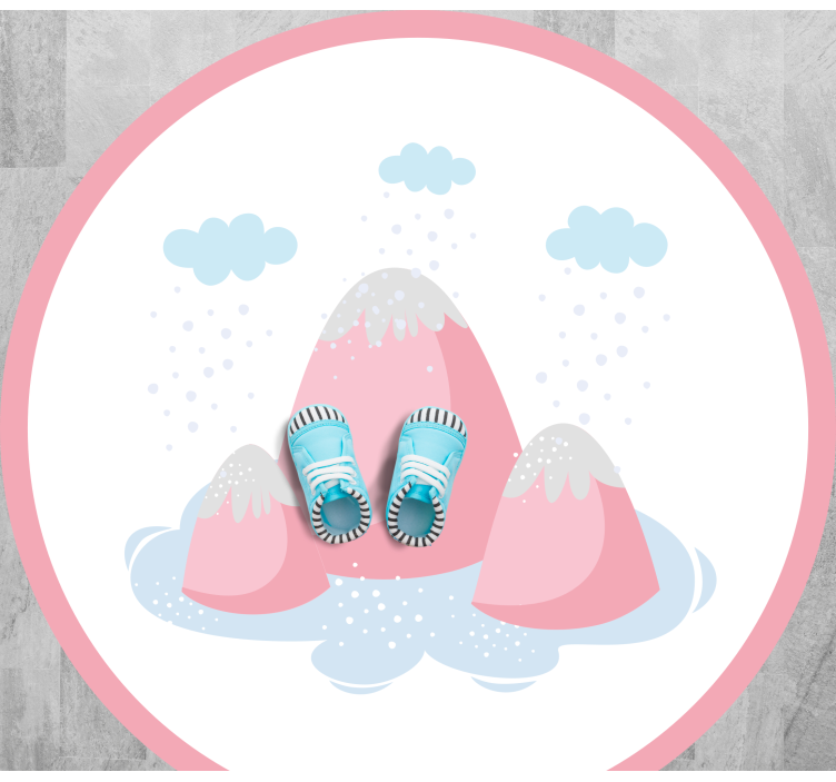 乙烯基地毯 儿童 雪山场景 - TenStickers