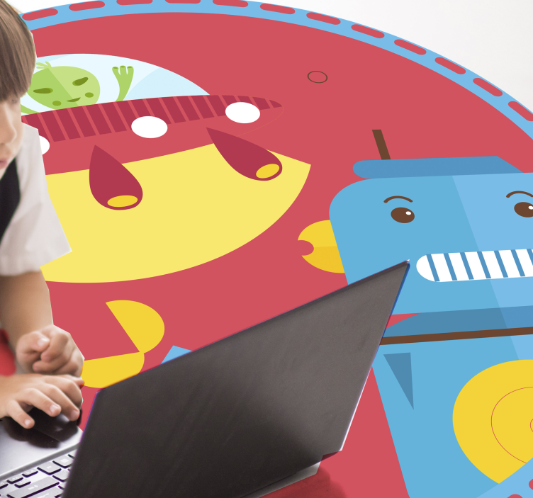 乙烯基地毯 儿童 潜艇机器人玩 - TenStickers